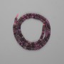 Ruby Beads Faceted Rondelle 4x2mm, on Thread, 38cm long (approx.)