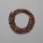 Gossonite faceted cube-shaped beads 4x4mm, 39cm on thread