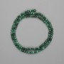 Malachite Beads Faceted Cube 3x3mm+, length 39cm+ on thread