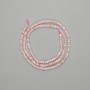 Beads Rose Opal Faceted Rondelle 3x2mm, length 39cm on a thread