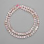 Beads Morganite Pink Opal Faceted Cube 4x4mm+-, Length 39cm+- on Thread