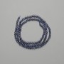 Sapphire Beads faceted globe 3mm, on thread 39cm adjustable