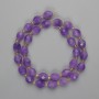 Amethyst Faceted Beads 10×8mm Granulated Grain on Thread 36cm</s