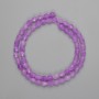 Amethyst Beads faceted grain 6x5mm, on thread, length approx 38cm