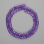 Amethyst Beads, Faceted Rondelle 6x4mm, approx. 37cm length on thread