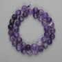Amethyst Beads faceted round 9.5mm ± on thread, length 37cm ±