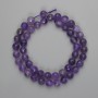 Amethyst Beads, Faceted Round 8mm +-, on Thread length 38cm +-, on a string