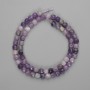 Amethyst Beads Faceted Cubes 5x5mm+, length 37cm+ on thread