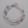 Amethyst Beads, Faceted Cube 5.5×5.5 mm, 39 cm Length on Thread