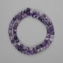 Amethyst Beads faceted cube 5×5mm ±, length 37cm ± on thread