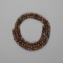 Gossonite Beads, faceted cube 4mm on a thread, length 39cm ±