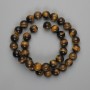 Tiger’s Eye Beads Smooth Round 10mm ±, Length 37cm ± on Bead Wire