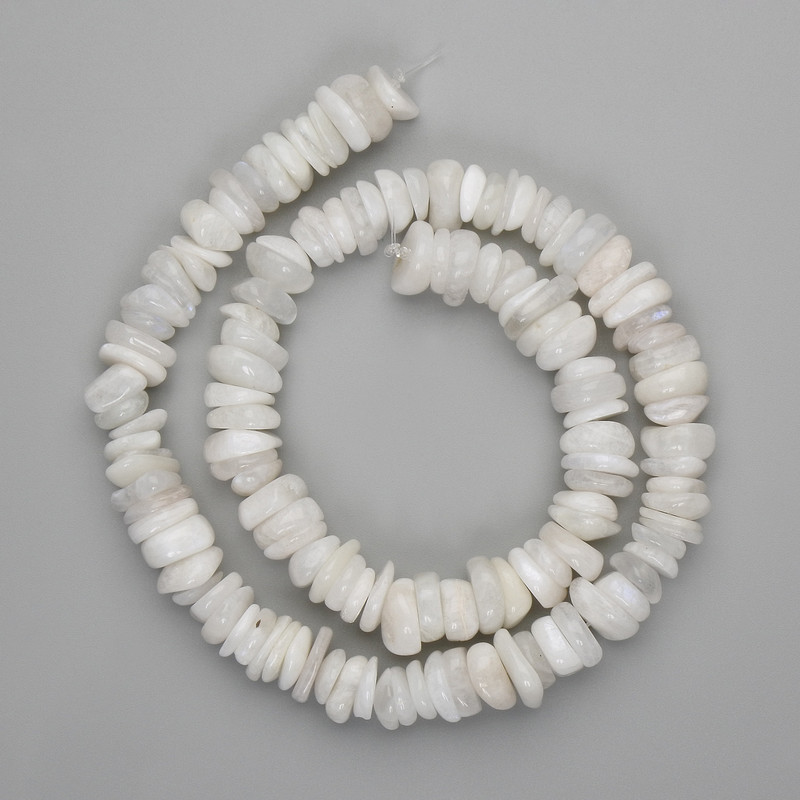 Adularia Beads Chunky 9-11×2-4 mm, 39 cm on a thread