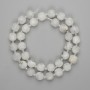 Adularia Beads Faceted Cube 9×9mm±, Seed Beads 3mm±, Length 40cm± on Thread
