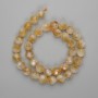 Citrine Beads, faceted round bead 10mm ±, length 38cm ± on thread