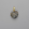 Pendant Heart in Labradoreite Weave 21x21mm+-, diameter 30mm+