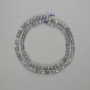 Labradorite Beads faceted cube 4x4mm +-, length 39cm +/- on a thread