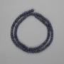 Natural Sapphire Beads Uncut Faceted Cube 4x4mm, on Thread, 39cm