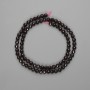 Garnet Beads, faceted round 5mm, on thread, 39cm+/-