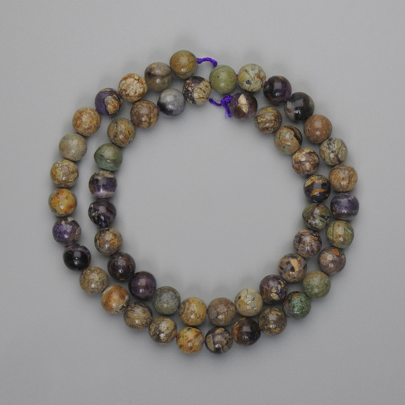 Jasper Beads smooth round 8mm+-, length 40cm+