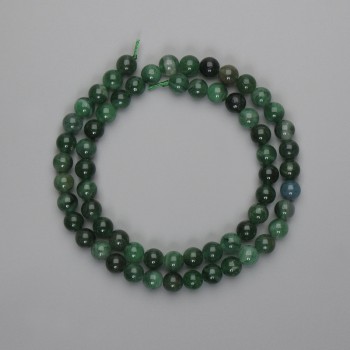 Emerald Beads Smooth Round 6mm+-, length 39cm+-