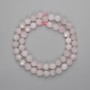 Beads Pink Quartz Multifaceted 8x7mm ±, Length 39cm ±