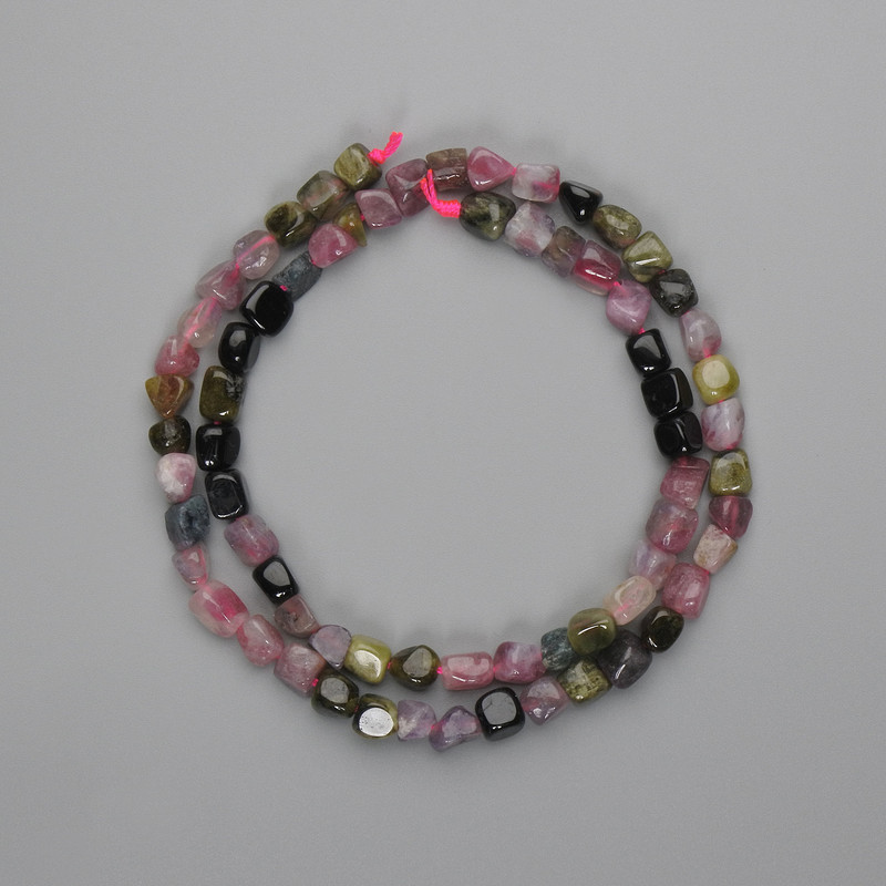 Tourmaline Beads Faceted 5-6x5-5, 5mm+-, thread length 39cm+