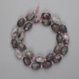 Tourmaline Beads faceted grain 14x8-9mm+- seed beads 3mm+-, length 39cm+