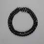 Black Tourmaline Beads Faceted Cube 5×5mm ±, Length 38cm ±