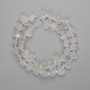 Mountain Crystal Beads Unpolished Stone 8-12×7-8 mm, 5mm+- seed beads 3mm+-, thread length 38cm+