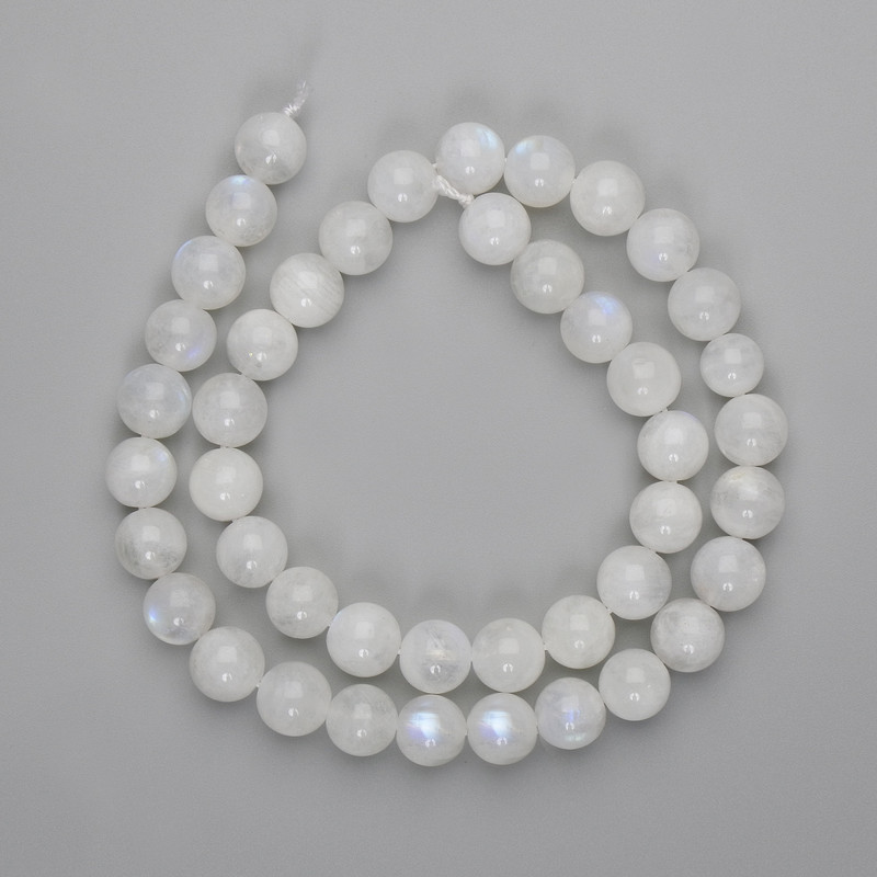 Adularia Beads Smooth Round 10mm+-, Length 40cm+-