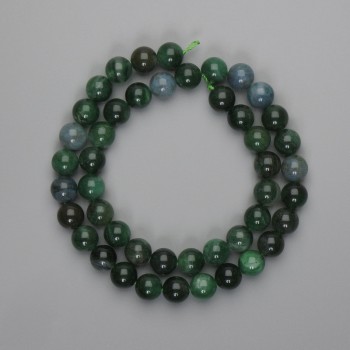 Emerald Beads smooth ball 8mm+-, thread length 38cm+-