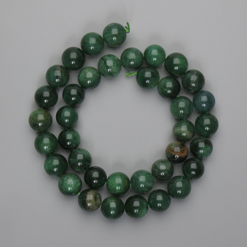 Emerald Beads Smooth Sphere 10mm+-, length 38cm+-