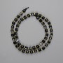 Agate Beads Faceted Cube 5x5mm+ Seed Beads 3mm+-, Length 38cm+