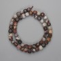 Jasper Beads Faceted Cube 7x7mm, length 39cm
