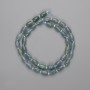 Jadeite Barilo Beads 8×5mm±, 3mm± seed beads, length 39cm+