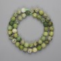 Jadeite Beads Faceted Sphere 9mm+-, on Thread 39cm+