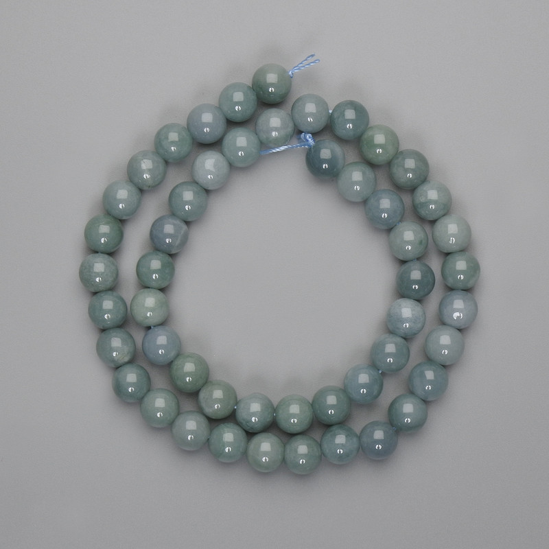 Jadeite Beads Smooth Ball 8mm+-, Length 38cm+-