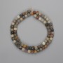 Jasper Beads Faceted Cube 5×5mm, length 39cm