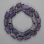 Amethyst Beads Unpolished Rough-cut 12-19×10-11mm+-, length 45cm+
