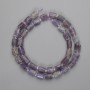 Amethyst Beads faceted 9–10 mm+- seed beads 3 mm+-, thread length 41 cm+