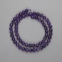 Amethyst Beads Smooth Round 6mm+-, Length 38cm+
