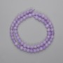 Kunzite Beads smooth round 6mm+, strand length 38cm+