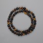 Beads Tiger's Eye, Hawk's Eye and Bull's Eye Smooth Round 6mm, length 37cm