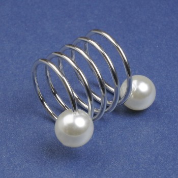 Brooch Clip for Scarves and Wraps Mallorca 31mm+- silver metal clip, diameter 21mm+