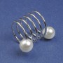 Brooch Clip for Scarves and Wraps Mallorca 31mm+- silver metal clip, diameter 21mm+