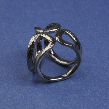 Brooch clip for scarves and shawls, dark silver colour, clip, diameter 20mm+