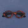 Brooch Glasses Acrylic Red with Silver-Coloured Metal 65x25mm+