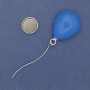 Magnetic Brooch Blue Balloon Enamel Silver Metal 83x24mm+