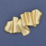 Brooch Accent gold-tone matte metal 60x35mm+